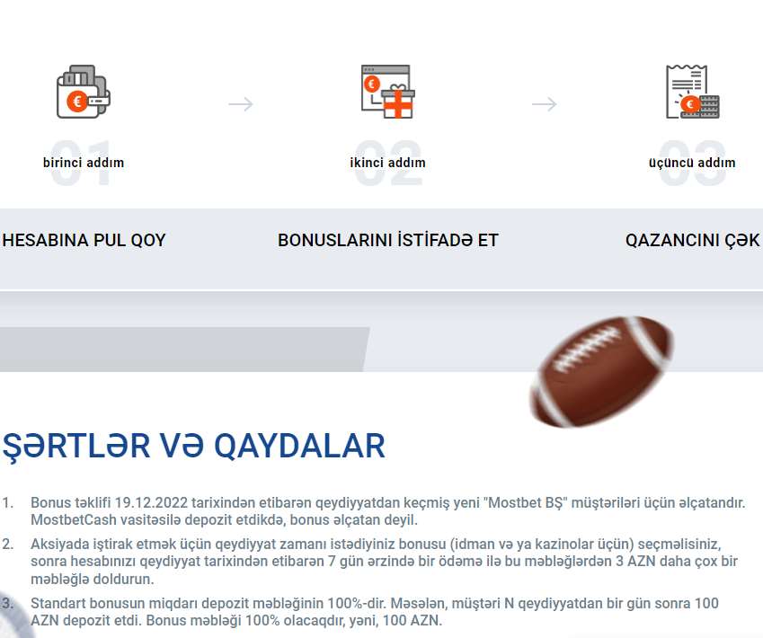 Mostbet bonus qaydaları və şərtləri